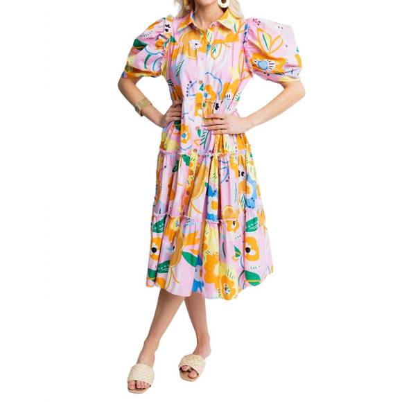 midi dress with bow straps Garden Bow Tie Strap Midi Dress